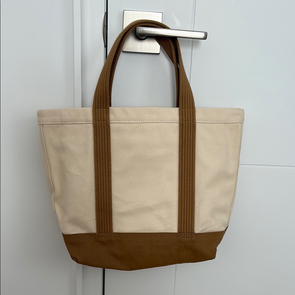 Ralph Lauren Cream Canvas Tote with Brown Trim - Picture 2 of 6